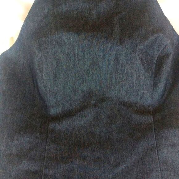 XOXO Denim Jewelled  Neck Halter Top - Picture 3 of 11